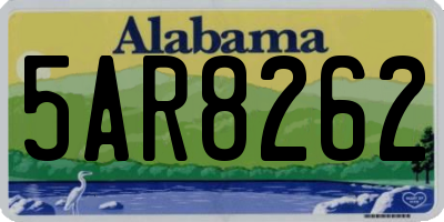 AL license plate 5AR8262
