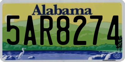 AL license plate 5AR8274