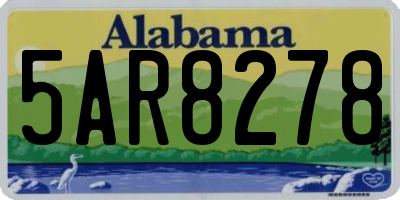AL license plate 5AR8278