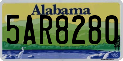 AL license plate 5AR8280
