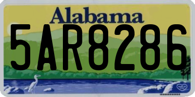 AL license plate 5AR8286