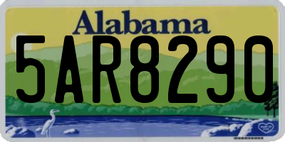 AL license plate 5AR8290