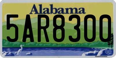 AL license plate 5AR8300