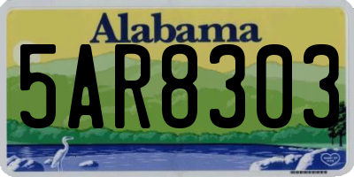 AL license plate 5AR8303