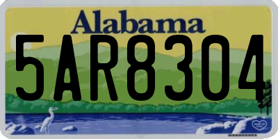 AL license plate 5AR8304