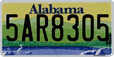 AL license plate 5AR8305