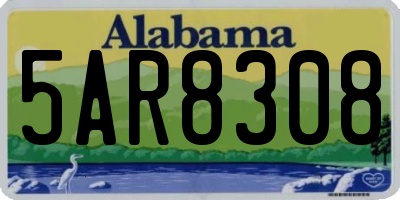 AL license plate 5AR8308