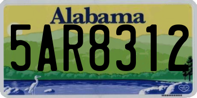 AL license plate 5AR8312