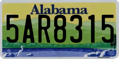 AL license plate 5AR8315