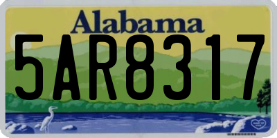 AL license plate 5AR8317