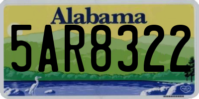 AL license plate 5AR8322