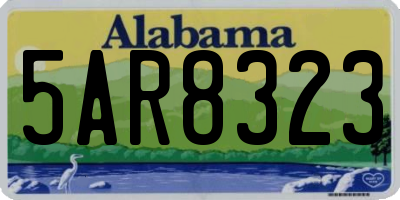 AL license plate 5AR8323
