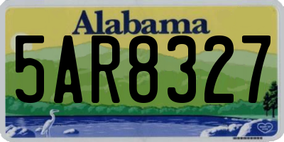 AL license plate 5AR8327