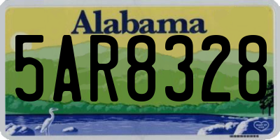 AL license plate 5AR8328