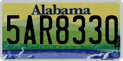 AL license plate 5AR8330