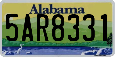 AL license plate 5AR8331