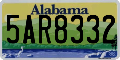 AL license plate 5AR8332