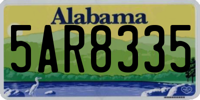 AL license plate 5AR8335