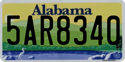 AL license plate 5AR8340
