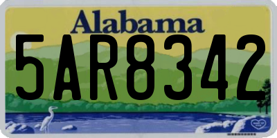 AL license plate 5AR8342