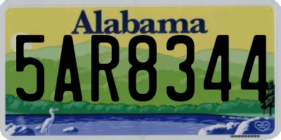 AL license plate 5AR8344