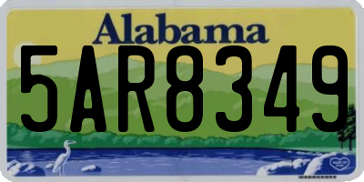 AL license plate 5AR8349