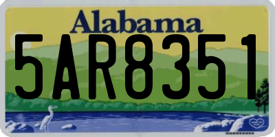 AL license plate 5AR8351