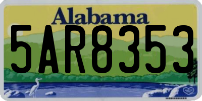 AL license plate 5AR8353