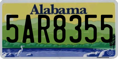 AL license plate 5AR8355