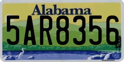 AL license plate 5AR8356