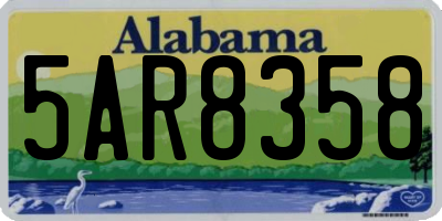 AL license plate 5AR8358