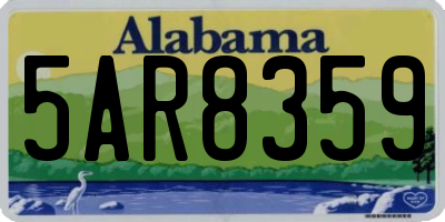 AL license plate 5AR8359
