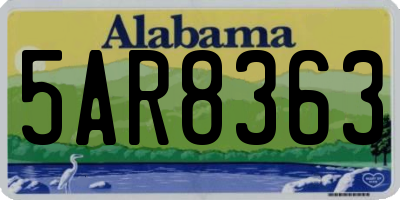 AL license plate 5AR8363