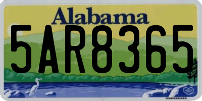 AL license plate 5AR8365