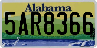 AL license plate 5AR8366