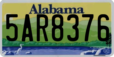 AL license plate 5AR8376