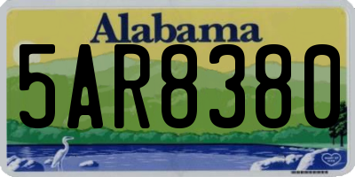 AL license plate 5AR8380