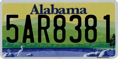AL license plate 5AR8381