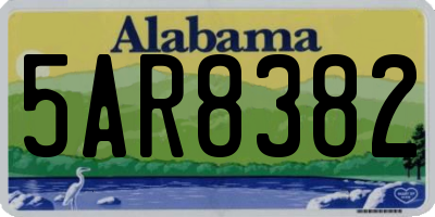 AL license plate 5AR8382