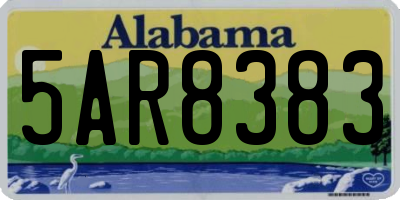 AL license plate 5AR8383