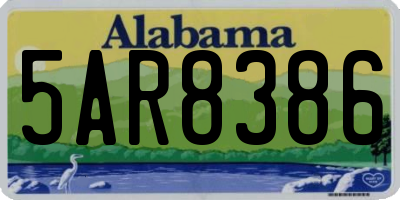 AL license plate 5AR8386