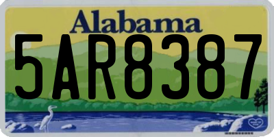 AL license plate 5AR8387