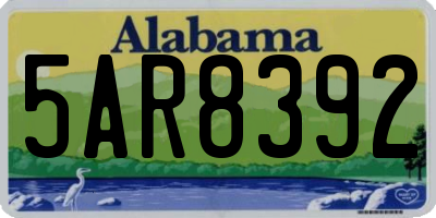 AL license plate 5AR8392