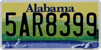 AL license plate 5AR8399