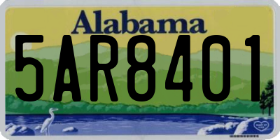 AL license plate 5AR8401