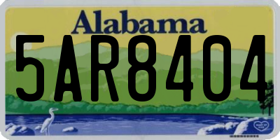 AL license plate 5AR8404