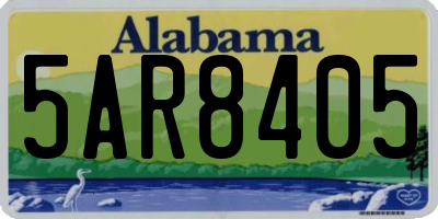 AL license plate 5AR8405
