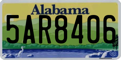 AL license plate 5AR8406