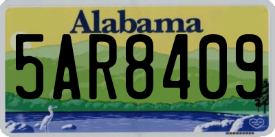 AL license plate 5AR8409