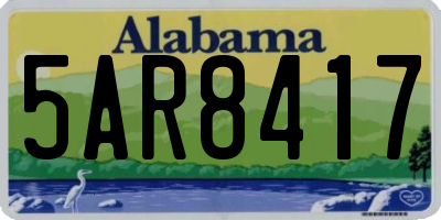 AL license plate 5AR8417